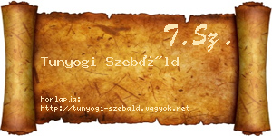 Tunyogi Szebáld névjegykártya